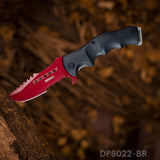 Fashion Colorful Folding Knife Serrated Blade with Safety Finger Grip Handle