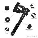 Removable Multifunction Survival Axe with Nylon Sleeve for Outdoor Hiking Hunting