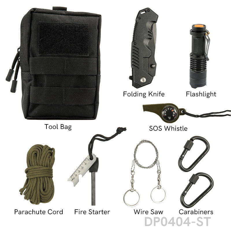7 in1 Emergency Survival Kit with Camping Equipment Gear as Gift for Men