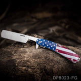 4.89" Pocket knivies Folding Knife Circular Point Flag Tools For Camping EDC
