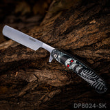 4.89" Pocket knivies Folding Knife Circular Point Flag Tools For Camping EDC