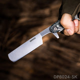 4.89" Pocket knivies Folding Knife Circular Point Flag Tools For Camping EDC