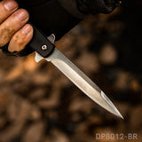 American Flag Stiletto EDC Folding Knife Cold Steel Blade, Spring Assisted - Dispatch Outdoor Life