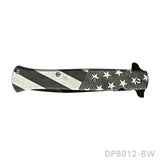 American Flag Stiletto EDC Folding Knife Cold Steel Blade, Spring Assisted - Dispatch Outdoor Life