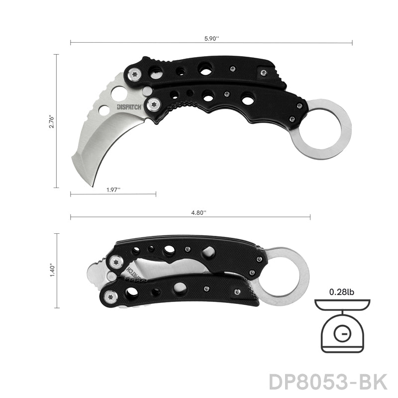 Unique Folding Knife with G10 Handle and Pocket Clip for Everyday Carry