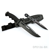 2 PC Survival Hunting Fixed Blade and Throwing Knife Set with ABS Sheath - Dispatch Outdoor Life