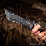 2 in 1 Cool Black Multi-Functional Fixed Blade Scissor Knife with Sheath - Dispatch Outdoor Life