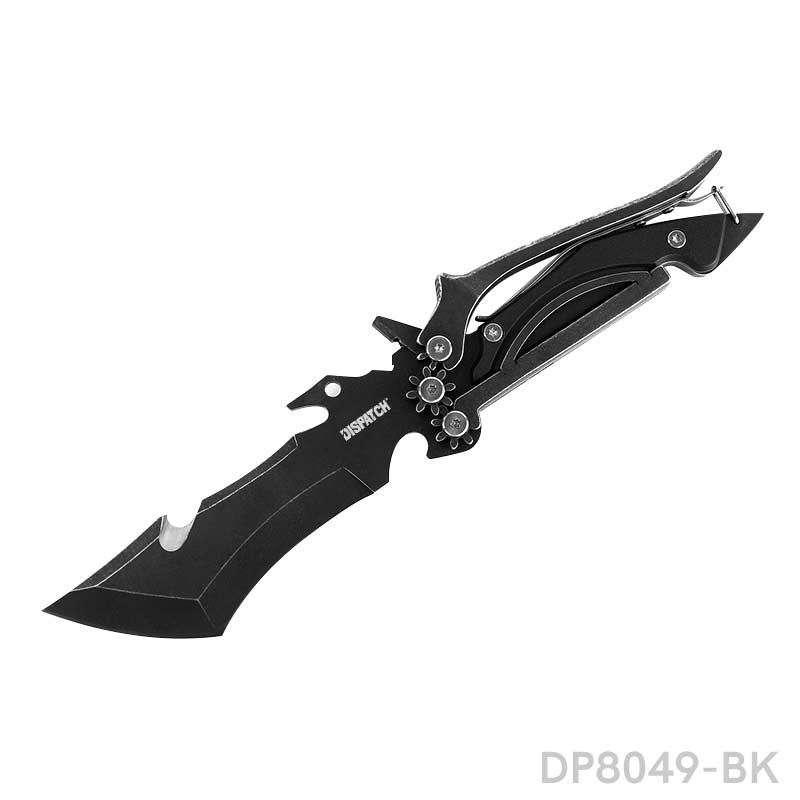 2 in 1 Cool Black Multi-Functional Fixed Blade Scissor Knife with Sheath - Dispatch Outdoor Life