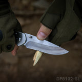 Drawing Blade Folding Knife with Brushed Surface Treatment