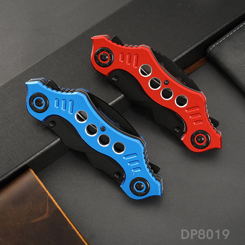 Dual Blade Bat Folding Knife with Belt Clip