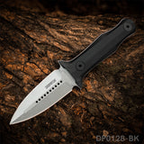 Dual Edge Fixed Blade  Survival Camping Knife G10 Handle with Waist Clip Kydex Sheath
