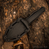 Dual Edge Fixed Blade  Survival Camping Knife G10 Handle with Waist Clip Kydex Sheath
