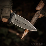 Dual Edge Fixed Blade  Survival Camping Knife G10 Handle with Waist Clip Kydex Sheath