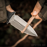 Dual Edge Fixed Blade  Survival Camping Knife G10 Handle with Waist Clip Kydex Sheath