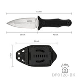 Dual Edge Fixed Blade  Survival Camping Knife G10 Handle with Waist Clip Kydex Sheath