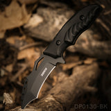 Heavy Duty Fixed Blade Survival Knife Titanium Coated With K-Sheath