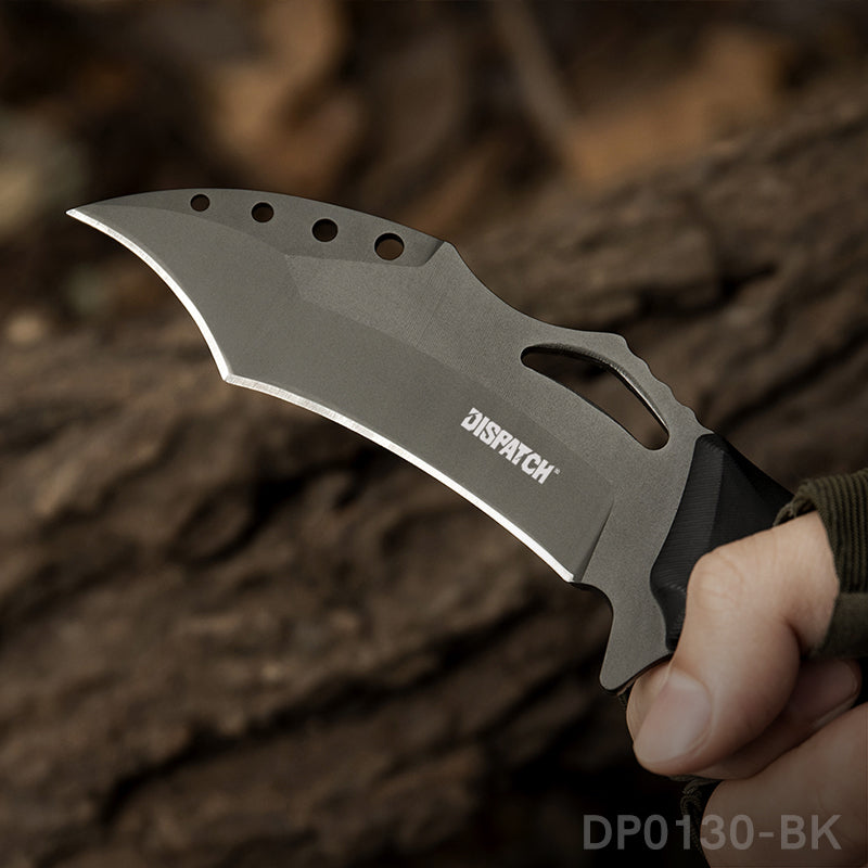 Heavy Duty Fixed Blade Survival Knife Titanium Coated With K-Sheath
