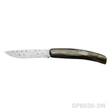 EDC Folding Hunter Damascus Steel Pocket Knife Back Lock Straight Blade with Sheath