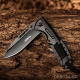 EDC Folding Pocket Uility Knife Spring Assisted Blade with Black Tie Rope - Dispatch Outdoor Life