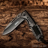EDC Folding Pocket Camping Knife with Black Tie Rope