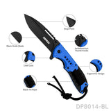 EDC Folding Pocket Uility Knife Spring Assisted Blade with Black Tie Rope - Dispatch Outdoor Life