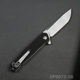EDC Folding Knife with D2 Stainless Steel Blade, G10 Handle and Pocket Clip