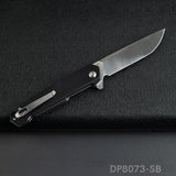 EDC Folding Knife with D2 Stainless Steel Blade, G10 Handle and Pocket Clip