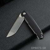 EDC Folding Knife with D2 Stainless Steel Blade, G10 Handle and Pocket Clip
