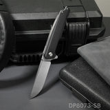 EDC Folding Knife with D2 Stainless Steel Blade, G10 Handle and Pocket Clip