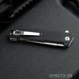 EDC Folding Knife with D2 Stainless Steel Blade, G10 Handle and Pocket Clip