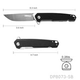EDC Folding Knife with D2 Stainless Steel Blade, G10 Handle and Pocket Clip