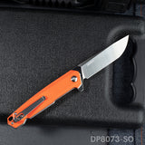 EDC Folding Knife with D2 Stainless Steel Blade, G10 Handle and Pocket Clip