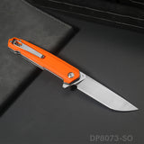 EDC Folding Knife with D2 Stainless Steel Blade, G10 Handle and Pocket Clip