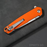 EDC Folding Knife with D2 Stainless Steel Blade, G10 Handle and Pocket Clip