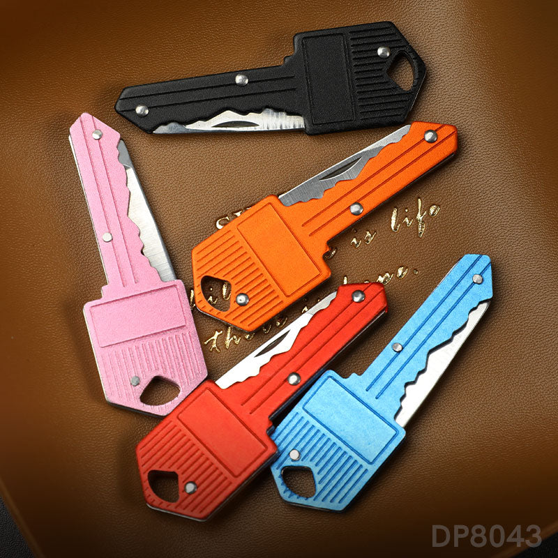 6pcs Mini Folding Keychain Knife Package for Cutting Rope, Paper Boxes and Fruits 