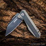 EDC Folding Pocket Knife 8Cr Stainless Steel Blade with G10 Handle and Pocket Clip