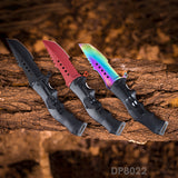 Fashion Colorful Folding Knife Serrated Blade with Safety Finger Grip Handle