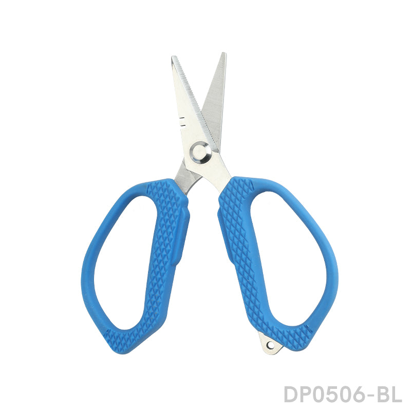 Fishing Braid Line Scissors with Titanium Coating and Dual Nonslip Serrated Edge
