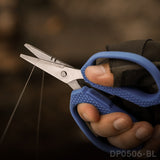 Fishing Braid Line Scissors with Titanium Coating and Dual Nonslip Serrated Edge