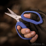 Fishing Braid Line Scissors with Titanium Coating and Dual Nonslip Serrated Edge