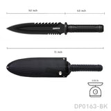 Fixed Blade Bushcraft Knife with Sheath with Non-Slip Rubber Handle