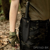 Fixed Blade Bushcraft Knife with Sheath with Non-Slip Rubber Handle