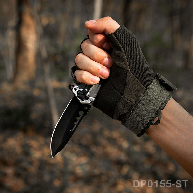 Fixed Blade and Folding Knife Set with Sheath for Outdoor, Camping and Hiking