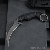Fixed Blade knife with K-Sheath & G10 Handle for Camping & Hunting