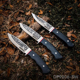 Fixed Blade Camping Knife with Full-Tang Blackwood Handle, Nylon Sheath for Outdoor - Dispatch Outdoor Life