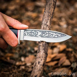 Fixed Blade Camping Knife with Full-Tang Blackwood Handle, Nylon Sheath for Outdoor - Dispatch Outdoor Life