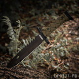 13.5'' Survival Jungle Fixed Blade Knife with Kydex Sheath for Camping, Hunting, Hiking and Adventure Dispatch Outdoor Life DP0121-PB 