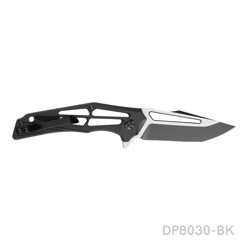 Folding Knife with Lightweight Open G10 Handle and Single Side CNC 8Cr Blade