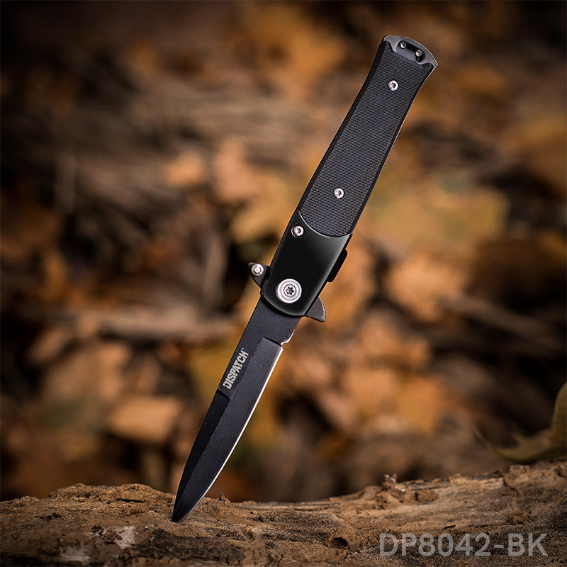 7Cr Folding Pocket Knife Rainbow Titanium Coating Blade G10 Handle