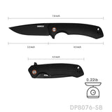 Folding Pocket Knife with D2 Steel, G10 Handle & Ball Bearing Flipper